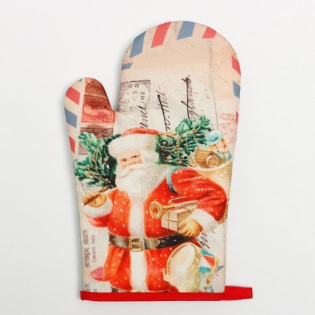 Kitchen New Year's kit “New Year”, apron 70x80 cm, sequence17x17cm, mittens-output 26x16cm-4