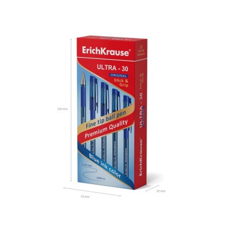 Ballic handle Erichkrause Ultra-30 Original, node 0.7 mm, blue ink, letter length 1000 meters-7
