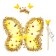 Carnival set "Butterfly", 3 objects: wings, rim, rod, gold color