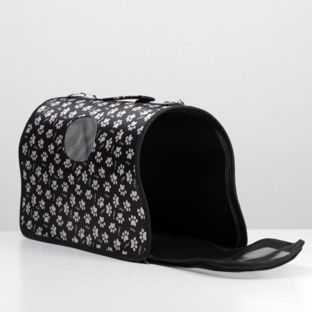 Bag - Carriage for animals "Happy" paws, black, size L, 53 x 21 x 29 cm-4