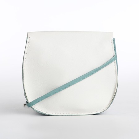 Baby bag for a girl on a fastener, white/blue color-1
