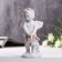 Figure Polystone "Angel with a basket of pink roses" 10x3.5x5 cm