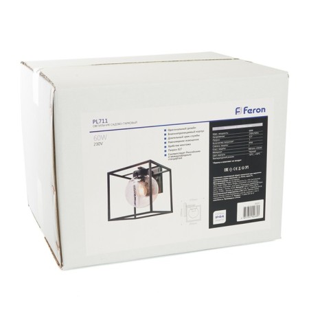 Garden-park lamp Feron PL711, IP44, E27, 60 W, 275x250x290 mm, black color-5