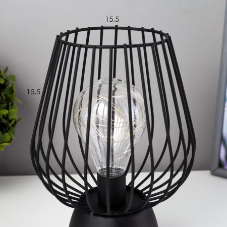 Nightlight "art" LED from batteries 3haa black 15x15x25 cm Risalux-4