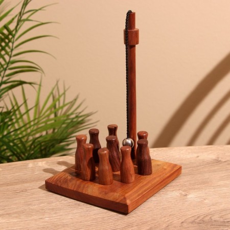 Bowling game "Bowling" 12x12x21 cm, tree shisham