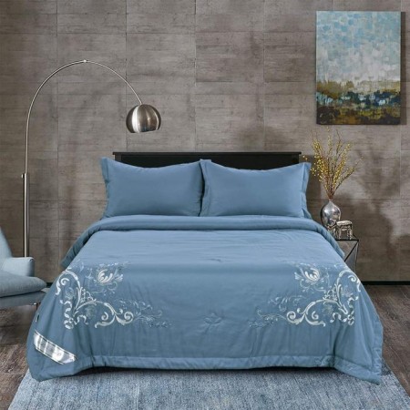 A set with a blanket Duet "Isis", size 230x250 cm, 160x220 cm - 2 pcs, 50x70 cm - 2 pcs, color sea wave-1