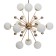 Modesta chandelier 12he27 gold 83x83x100 cm