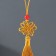 Suspension textiles, plastic "Knot of happiness and infinity" gold 8.5 cm