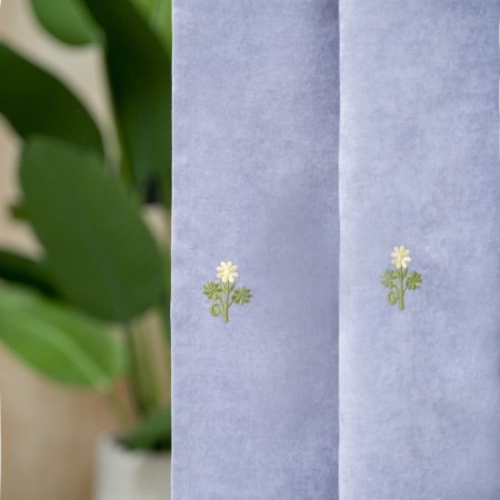 Set of curtains "Ginko", size 145x270 cm, lavender color-1