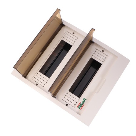 SE DEKRAFT shield ShRN-P-24, 24 modules, hinged, IP41, White, 31013Dek-1