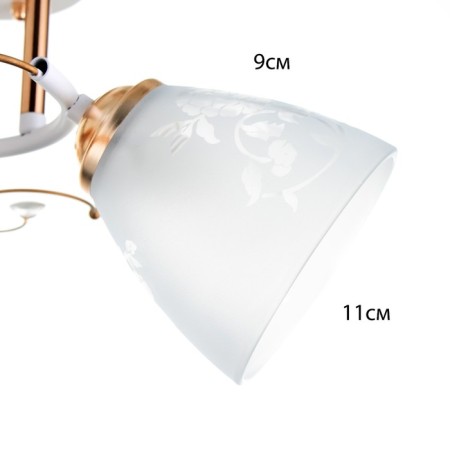 Chandelier 2001/2 E27 60W white-gold 44x26x25 cm-5