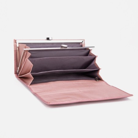 Women's wallet on magnets, pink color-2