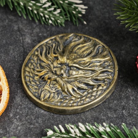 Figure with the suspension "Medallion Dragon" Old Gold, D-10cm-1