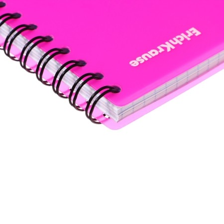 A5, 80 sheets, cell, Erichkrause "Silhouette", plastic cover silk -filter, 100%white plastic cover, pink, pink-2