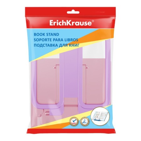 Book stand plastic Erichkrause Base, Candy, pink with a purple holder-1