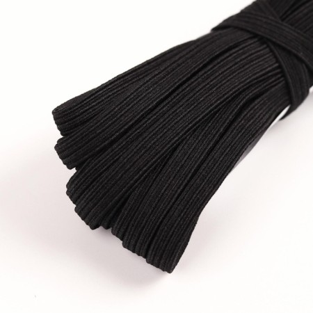 Linen gum, 6 mm, 10 ± 1 m, black color-1
