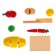 The set "Learning to cook" on Velcro, 7 items, Restoring