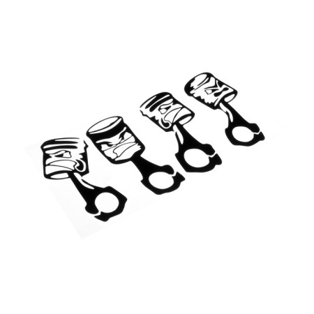 Sticker on the car "Piston", 20 × 10 cm, mix, set 4 pcs,-2
