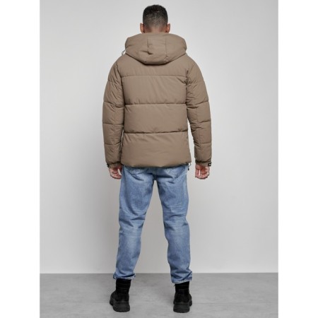 Male winter jacket, size 52, brown color-3
