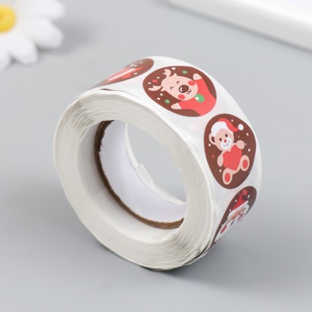 Stick Paper "New Year's Joy" d = 2.5 cm 500 pcs in a roll 3x6.5x6.5 cm-1