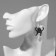 Acryl Earrings "Kommersant", black color