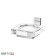 Holder with a soap dish, glass; chrome - rhinestones, lineag