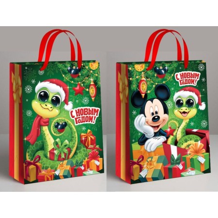 New Year. Gift package, 23x18x11.5 cm, packaging, Mickey Mouse-1