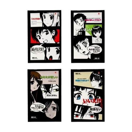 Notepad A5, 40 Manga Anime sheets, cardboard cover, mix