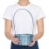 Wicker basket, bamboo, blue, 19x19x32 cm