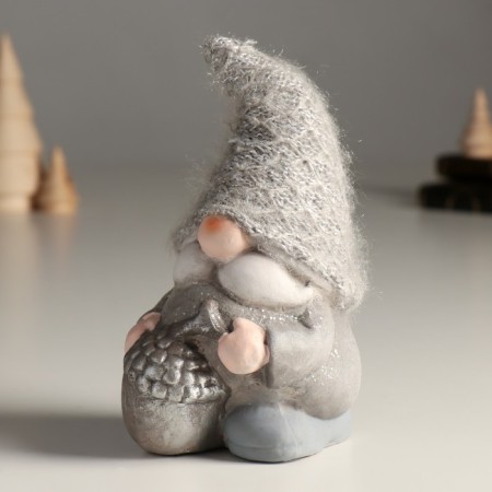 Souvenir Ceramics "Gnomic with stoopers, in gray" 9.5x8.3x15 cm-4
