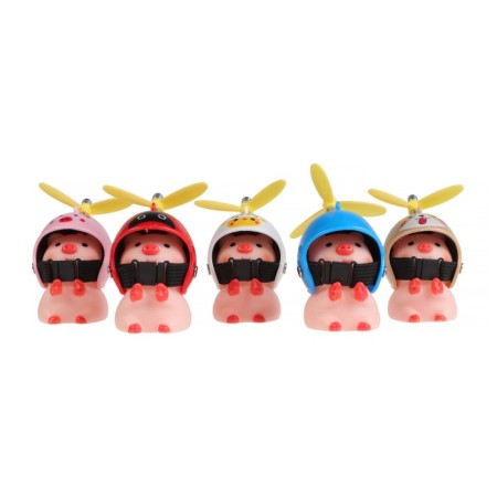 Pig with propeller, pink color, mix-3