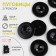 A set of buttons, 2 punctures, d = 18 mm, 10 pcs, in a blister, black color is black