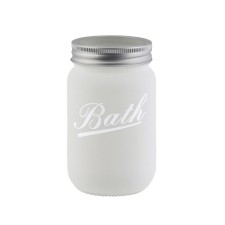 Axentia Retro glass for the bathroom, from white glass, Ø 6.5 cm, height 13.5 cm