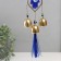 Wind music metal, plastic "From the evil eye. Three gold bells" 38x5x2.8 cm