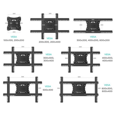 Black Black 40 "-75" Max. 68.2kg, wall turn and slope
