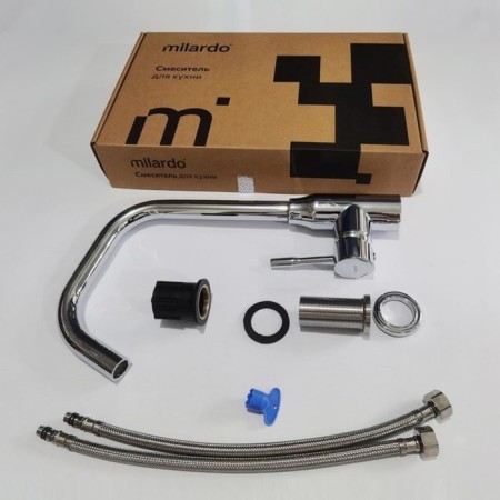 MILARDO MEAL M01SBL0M05 kitchen mixer, pour 195 mm, chrome-4
