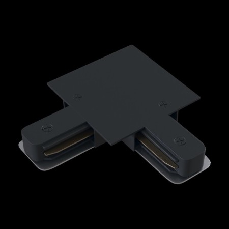 Connector L-shaped for the built-in track system Technical TRA002CL-11B, 9.5x9.5x2 cm, black color-4