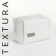 Cosmetic bag at the lightning textura, white color