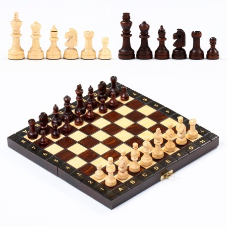 Chess Polish Madon, Manual Work, 27 x 27 cm, King H-6 cm. Pig H-2.5 cm-1