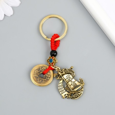 Trick Metal NECK "Dragon on the ship" 5 coins h = 8 cm-2