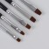 A set of brushes for building and design of nails, flat, 5 pcs, 18 cm, black color