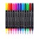 Set of markers 12 colors, bilateral, black case in a plastic pencil case