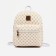 Women's backpack of artificial leather with lightning, 1 pocket, white color