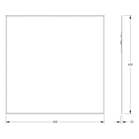 EvoForm mirror, with fatset, 5 mm, 60x60 cm-1