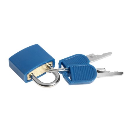 The castle of a hinged suitcase, small, blue-3