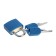 The castle of a hinged suitcase, small, blue