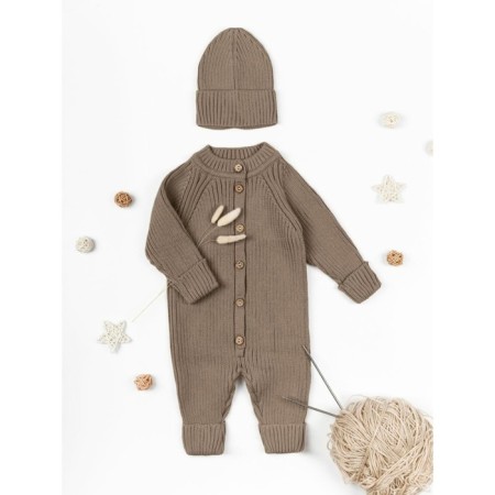 Cat Knitted Demi-season, Pure Love Tot, size 40-42, brown color-12