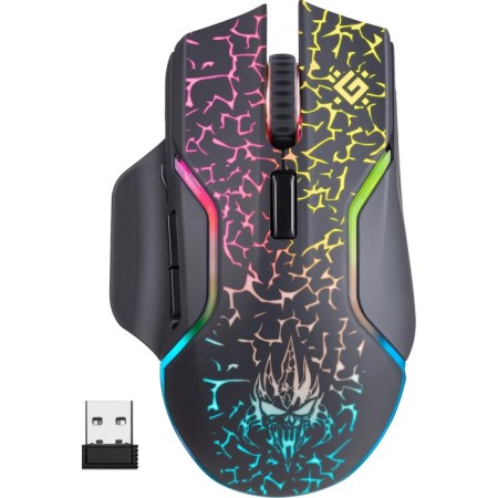 Mouse Defender OneShot GM-067, wireless, optical, 3200DPI, black