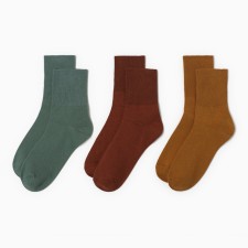 Set of women's socks KAFTAN BASE 3 pairs, p. 36-39 (23-25 ​​cm) mustard/terracott/green