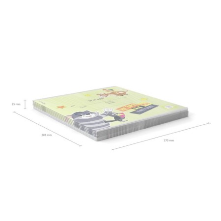 Notebook of 12 sheets in the Erichkrause "Prostokvashino", covered cartoon, 100%offset block, mix-6